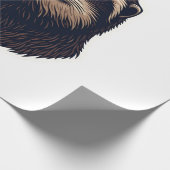 Antique Sloth Illustration Vintage Tee (2) ラッピングペーパー (角)