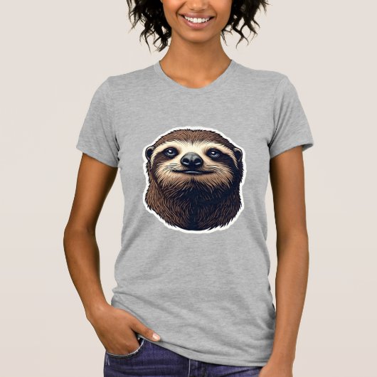 Antique Sloth Illustration Vintage Tee (2) Tシャツ (正面)
