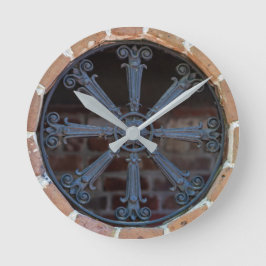 Antique Southern Wrought Iron Window Guard   ラウンド壁時計