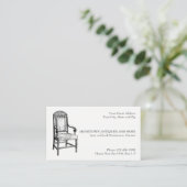 Antique Store Dealer Upholsterer Business Card 名刺 (スタンド正面)