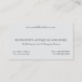 Antique Store Dealer Upholsterer Business Card 名刺 (裏面)