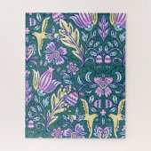 Antique Style Flowers and Birds Pattern ジグソーパズル (縦)