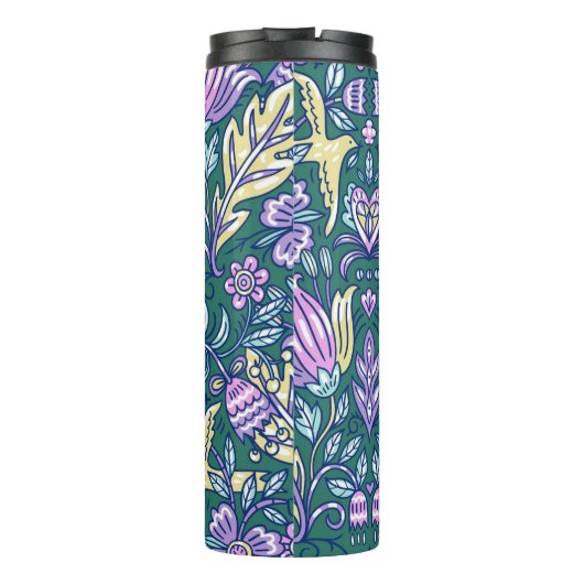 Antique Style Flowers and Birds Pattern タンブラー (裏面)