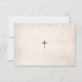 Antique Style Parchment Greenery Orthodox Baptism サンキューカード (裏面)