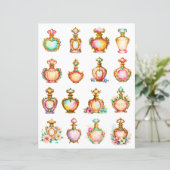 Antique Style Perfume Bottles Scrapbook Paper (スタンド正面)