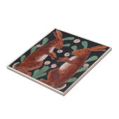 Antique Style Woodland Hare Spring Flower Decor タイル (側面)