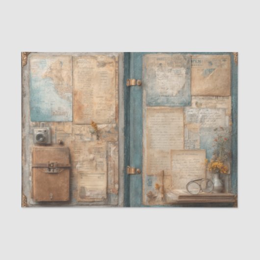 Antique Traveler Satchel Vintage 薄葉紙 (正面)