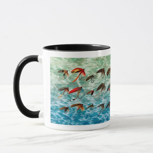Antique Trout Flies / Lures Coffee Mug マグカップ (左)