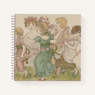 Antique Valentine's Card, Kate Greenway, ca. 1880 ノートブック