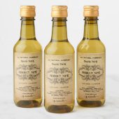 Antique Vertical Apothecary Style Labels ワインラベル (ボトル)
