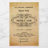 Antique Vertical Apothecary Style Labels ワインラベル (シングルラベル)