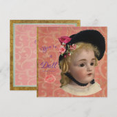 Antique Victorian Doll Greeting Card シーズンカード (正面/裏面)