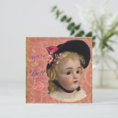 Antique Victorian Doll Greeting Card シーズンカード (スタンド正面)