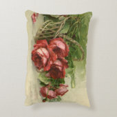 Antique Victorian Flowers, Red Roses アクセントクッション (裏面(縦))