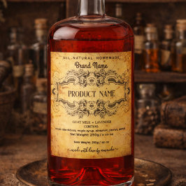 Antique Vintage Apothecary Style Labels リキュールボトルラベル