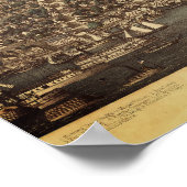 Antique Vintage Map Alexandria VA 1863 ポスター (角)