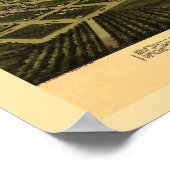 Antique Vintage Map Ardmore Oklahoma 1891  ポスター (角)