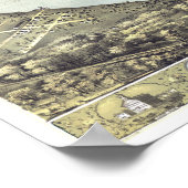 Antique Vintage Map Atchison River Kansas 1869 ポスター (角)