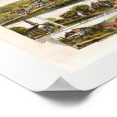 Antique Vintage Map Barre Massachusetts USA 1891 ポスター (角)