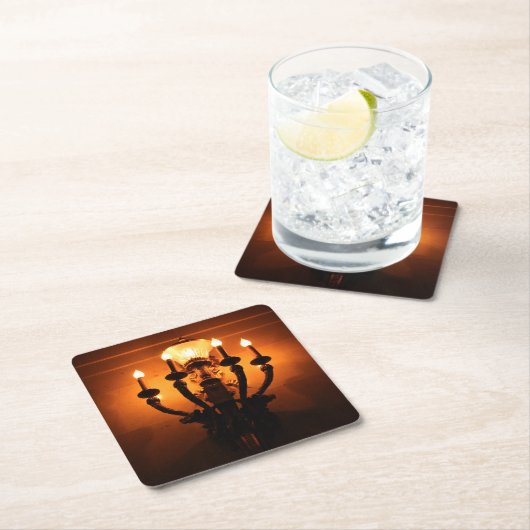 Antique Wall Sconce スクエアペーパーコースター (インサイチュ)