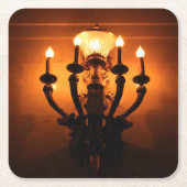 Antique Wall Sconce スクエアペーパーコースター (正面)