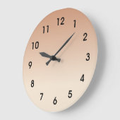 Antique White and Antique Brass Gradient Colors ラージ壁時計 (傾斜)