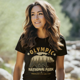 Antique Woodland Scenery of Olympic National Park Tシャツ