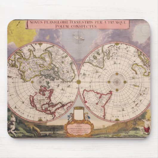 Antique World Map マウスパッド (正面)