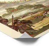 Antique World Map, c. 1680. By Frederick de Wit ポスター (角)