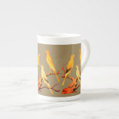 Antique Yorkshire  Canaries  -  ボーンチャイナマグカップ (正面右)