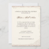 Antiquedビクトリア時代の人のばら色のブライダルシャワーの招待状 招待状 (正面)