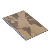 Antiqued世界地図のノート ノートブック (右側)