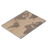 Antiqued世界地図のノート ノートブック (左側)