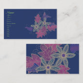 Antiqued花の名刺 名刺 (正面/裏面)