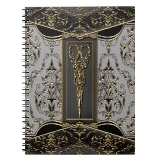 Antiqued薄いHazlehurstは優雅切ります ノートブック (正面)