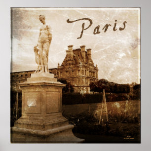Antiqued Paris, France Poster ポスター