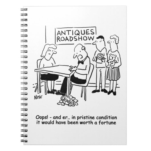 Antiques expert drops a valuable item ノートブック (正面)