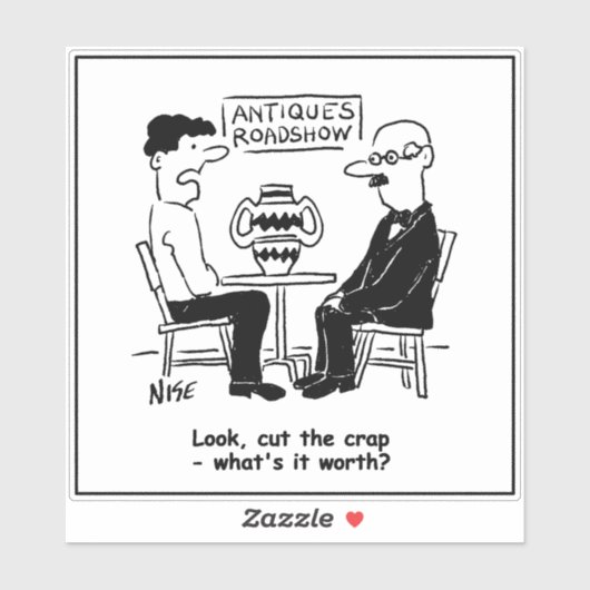 Antiques Expert. What's It Worth Funny Valuation シール (シート)