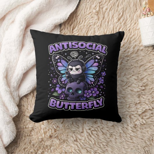 Antisocial Butterfly クッション (ブランケット)