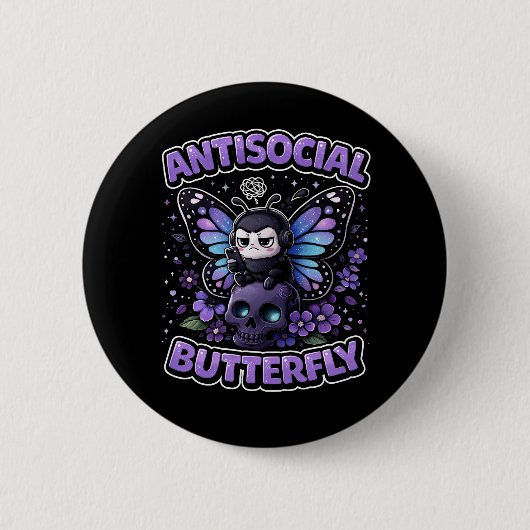 Antisocial Butterfly 缶バッジ (正面)