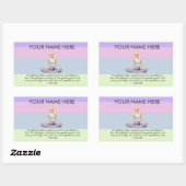 ANTISTRESS CALM YOGA PASTEL ZEN RELAX 長方形シール (シート)