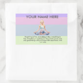 ANTISTRESS CALM YOGA PASTEL ZEN RELAX 長方形シール (バッグ)