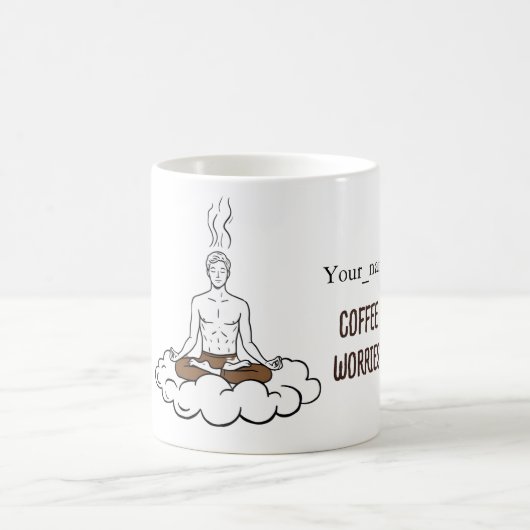 ANTISTRESS Coffee first, worries later quote コーヒーマグカップ (中央)