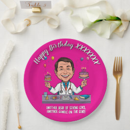 ANTISTRESS DOCTORS BIRTHDAY PARTY PINK ペーパープレート
