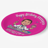 ANTISTRESS DOCTORS BIRTHDAY PARTY PINK ペーパープレート (アングル)