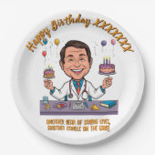 ANTISTRESS DOCTORS BIRTHDAY PARTY WHITE ペーパープレート (正面)