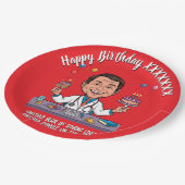 ANTISTRESS DOCTORS BIRTHDAY PARTY WHITE ペーパープレート (アングル)