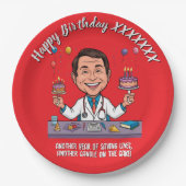 ANTISTRESS DOCTORS BIRTHDAY PARTY WHITE ペーパープレート (正面)