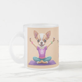ANTISTRESS Find peace in every sip chihuahua フロストグラスマグカップ