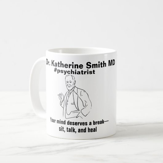 ANTISTRESS Freud Psychiatry Therapy Clinic Health コーヒーマグカップ (正面左)